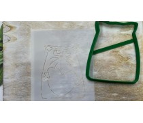 Вырубка + трафарет Кот №4