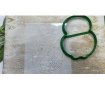 Вырубка + трафарет Медведь №7