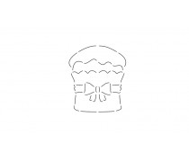 Вырубка + трафарет Кулич №4