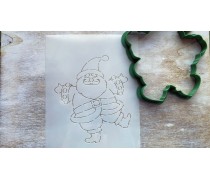 Вырубка + трафарет Дед Мороз №2