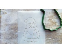 Вырубка + трафарет Дед Мороз №3