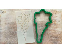 Вырубка + трафарет Нарцисс